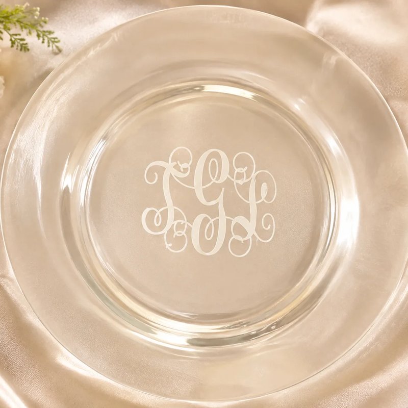 Personalized Monogram Glass Plate