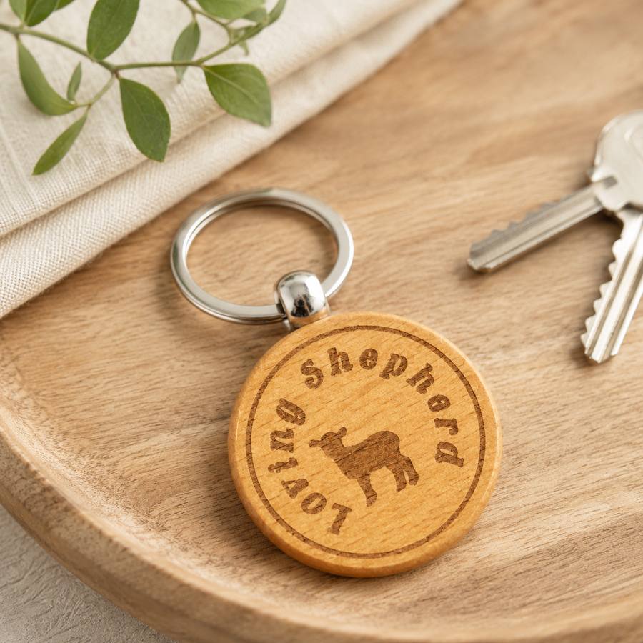 Personalized Wood Keychain